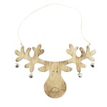 Renifer z dzwoneczkami - zawieszka - FSC 100%