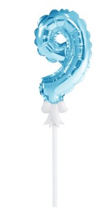 Balon foliowy na patyczku nr 9 niebieski