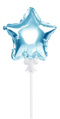 Balon foliowy na patyczku (gwiazdka) niebieski