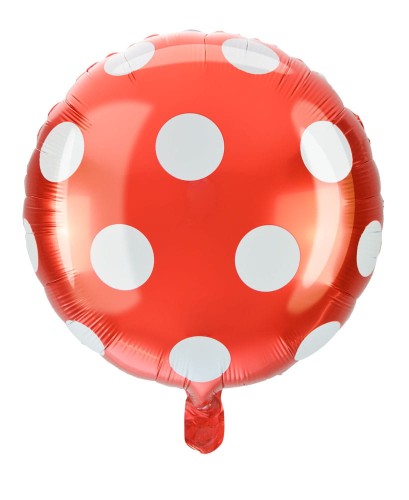 Balon foliowy (kropki) czerwony
