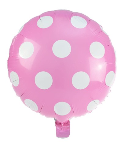 Balon foliowy (kropki) jasnoróżowy