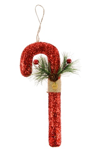 Brokatowa laska choinkowa