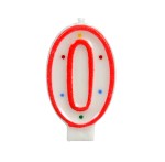 Świeczka cyferka - kropki nr 0