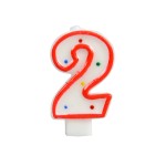 Świeczka cyferka - kropki nr 2