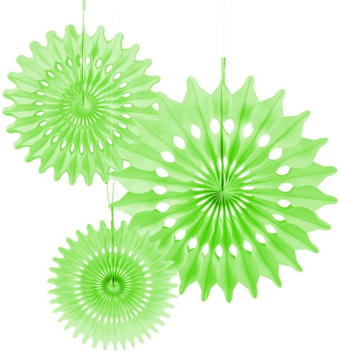 Rozety dekoracyjne (3 szt.) limonkowe - FSC Mix Credit