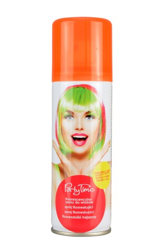 Neonowy spray do włosów pomarańczowy