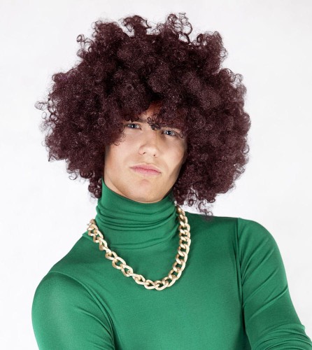 Peruka afro XXL brązowa