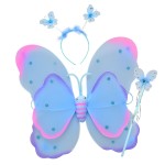 Komplet skrzydełka motyla niebieski