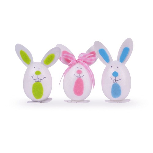 Zające - zrób to sam (3 jajka, elementy do zdobienia)