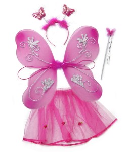 Zestaw wróżki (opaska, różdżka, skrzydełka, spódniczka)