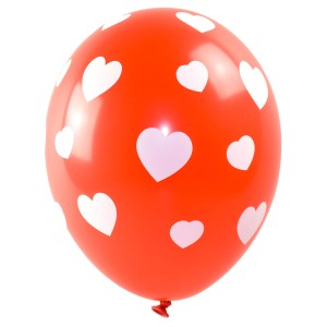 Balony z nadrukiem - serca (5 szt.)