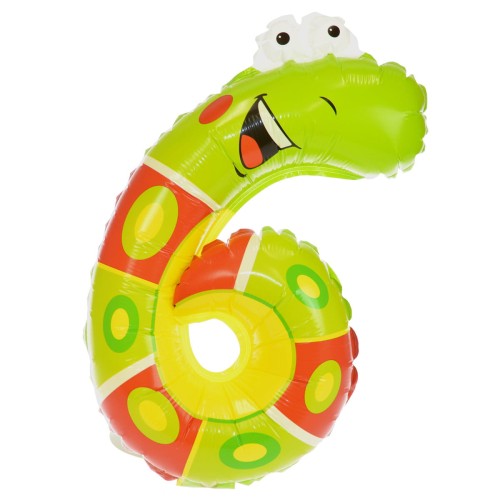 Balon foliowy cyferka zwierzątko nr 6