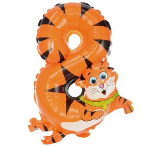 Balon foliowy cyferka zwierzątko nr 8