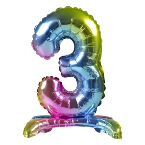 Balon foliowy cyferka stojący nr 3