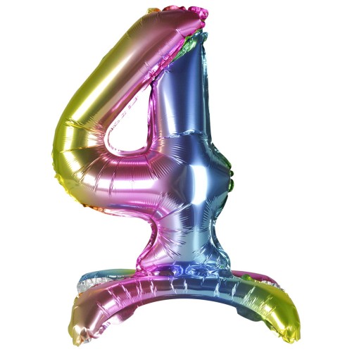 Balon foliowy cyferka stojący nr 4