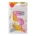 Balon foliowy cyferka stojący nr 5
