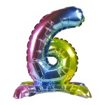 Balon foliowy cyferka stojący nr 6