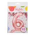 Balon foliowy cyferka XXL stojący nr 6