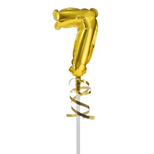 Balon foliowy na patyczku nr 7 złoty