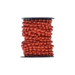 Łańcuch z koralami na szpuli czerwony