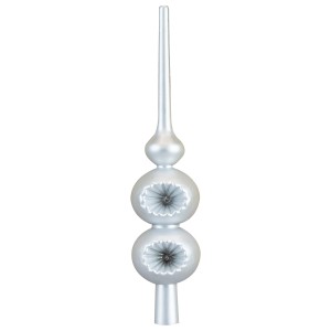 Szpic choinkowy 15 cm srebrny