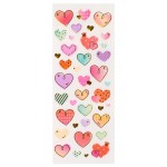 Naklejki - kolorowe serduszka