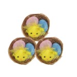 Kurczak w gniazdku z kolorowymi jajkami (3 szt.)
