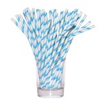 Słomki papierowe łamane niebieskie (12 szt.) - FSC Mix Credit