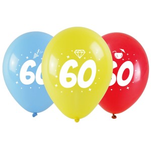 Balony jubileuszowe - 60 (3 szt.)