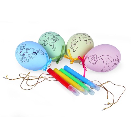 WN2111 Zestaw pisanek zawieszek do samodzielnej dekoracji (pisanki, mazaki, sznureczki)@.jpg