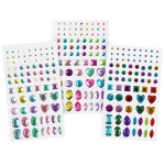 Samoprzylepne kryształki - mix kształtów