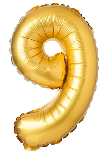 Balon foliowy cyferka matowa - 9