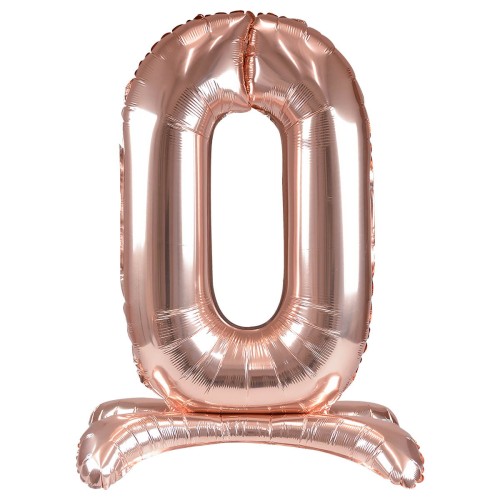 Balon foliowy cyferka XXL stojący nr 0