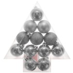Bombki - komplet w choince (12 szt.) srebrny