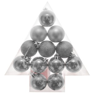 Bombki - komplet w choince (12 szt.) srebrny