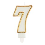 Świeczka cyferka nr 7 złota