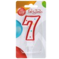 Świeczka cyferka - kropki nr 7