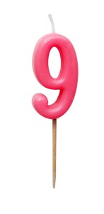 Świeczka kolorowa na szpilce  nr 9