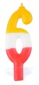 Świeczka cyferka - kolor nr 6