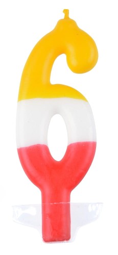 Świeczka cyferka - kolor nr 6