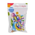 Zestaw party dla 4 osób (4 czapeczki, 2 gwizdki, 2 trąbki, 4 maski, 4 balony pastelowe)