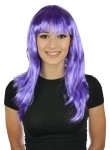 Peruka długowłosa fioletowa
