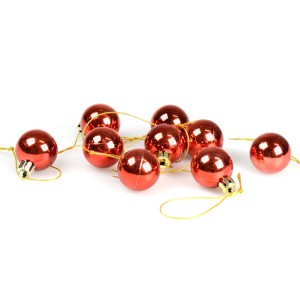 Bombki mini (9 szt.) czerwone