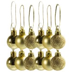 Bombki mini (12 szt.) złote