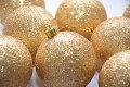 Bombki brokatowe pudełko (8 szt.) złote