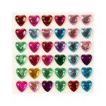 Kryształowe serduszka samoprzylepne (36 szt.)