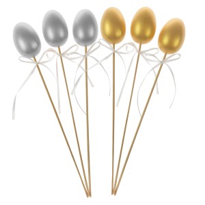 Metaliczne jajeczka na piku (3 szt.)