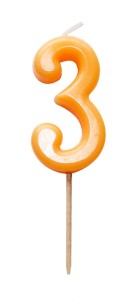 Świeczka kolorowa na szpilce  nr 3