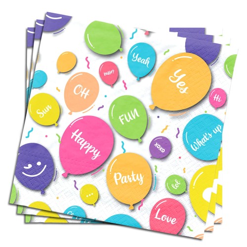 Serwetki - Happy Balloons (20 szt.) - FSC Mix Credit