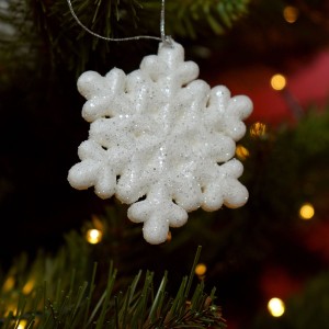 Zestaw lśniących śnieżynek 7 cm (8 szt.)